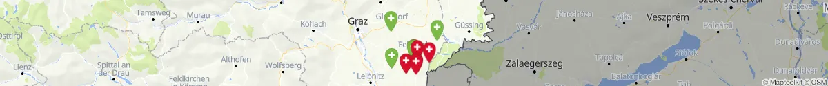 Map view for Pharmacies emergency services nearby Feldbach (Südoststeiermark, Steiermark)